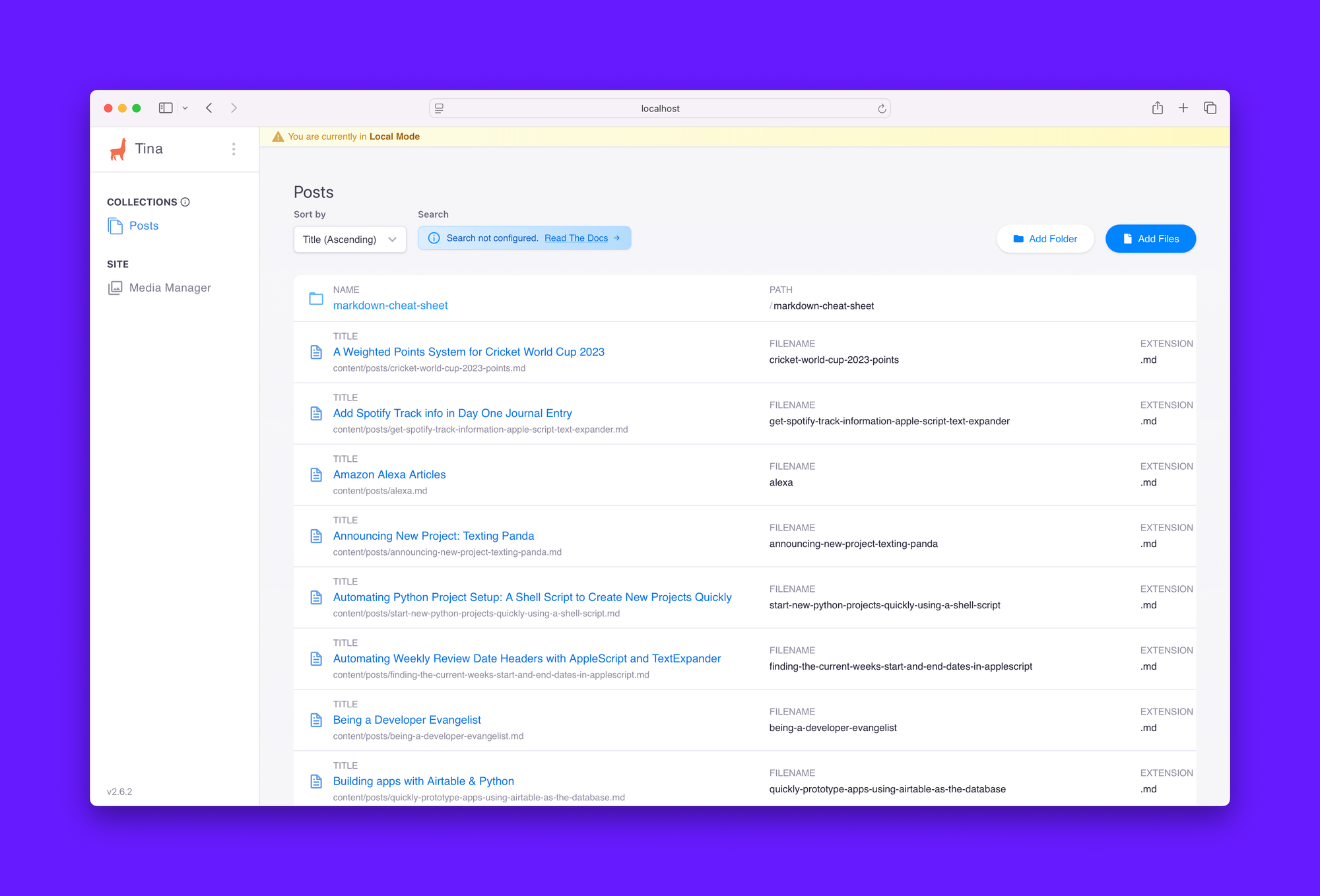 Adding a CMS UI to Hugo with TinaCMS