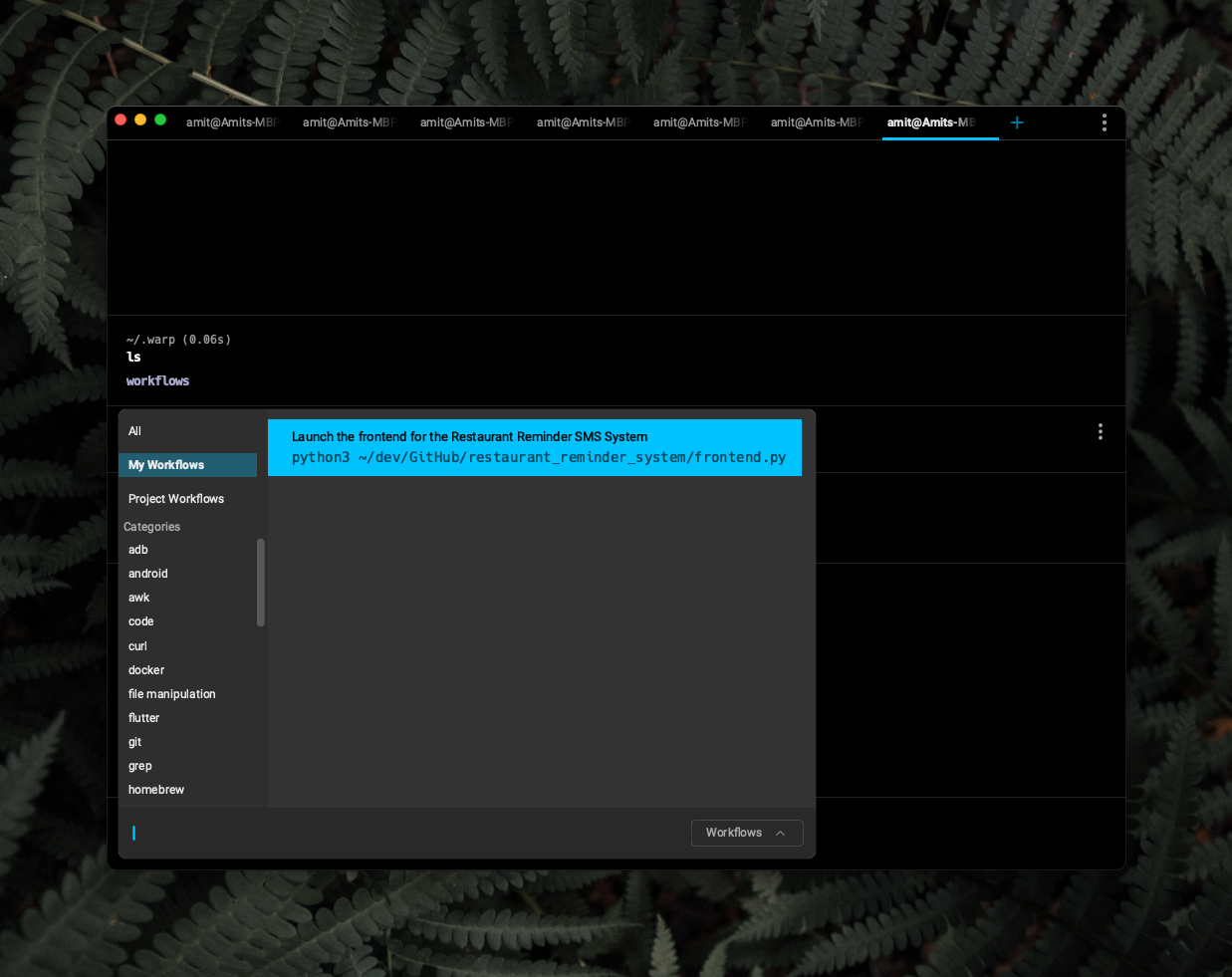 Creating Custom Workflows in Warp Terminal